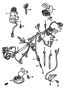 GSX750F (K-T) drawing WIRING HARNESS (MODEL S T)