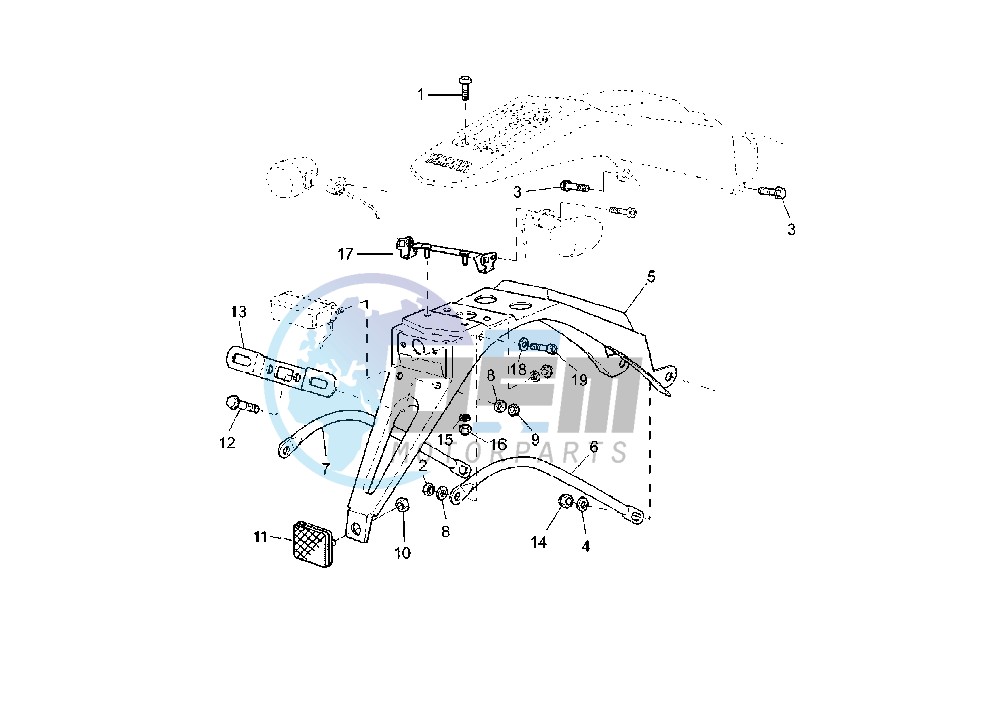 BRACKET, LICENCE EURO KIT