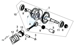 ALLO 50 25 KMH drawing CRANKSHAFT