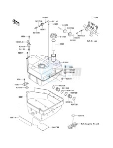 KVF 750 E [BRUTE FORCE 750 4X4I NRA OUTDOORS] (E8F-E9FA) E9F drawing FUEL TANK