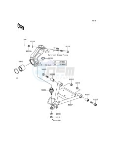 MULE 600 KAF400BGF EU drawing Suspension