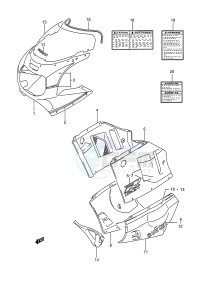 GSX-R1100 (E28) drawing COWLING BODY (MODEL M 3EE)