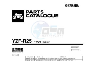 YZF-R25 249 (1WD9) drawing .1-Front-Page