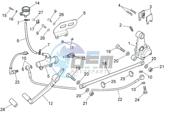 Rear brake system