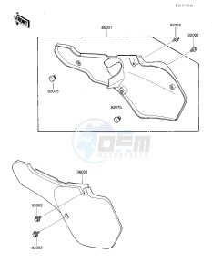 KX 125 E [KX125] (E2) [KX125] drawing SIDE COVERS