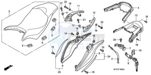 CB600FA9 Australia - (U / ABS) drawing SEAT/REAR COWL