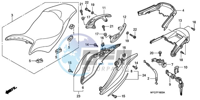 SEAT/REAR COWL