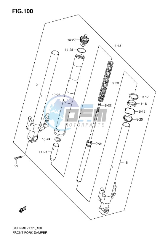 FRONT DAMPER L2-L4