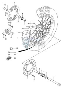 RM250 (E3-E28) drawing REAR WHEEL (MODEL K5)