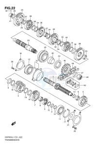 GSF650 (E21) Bandit drawing TRANSMISSION