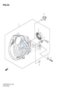 GSF650 (E2) Bandit drawing HEADLAMP (GSF650K9 AK9 UK9 UAK9 L0 AL0 UL0 UAL0)