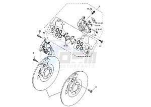 TRX 850 drawing FRONT BRAKE CALIPER