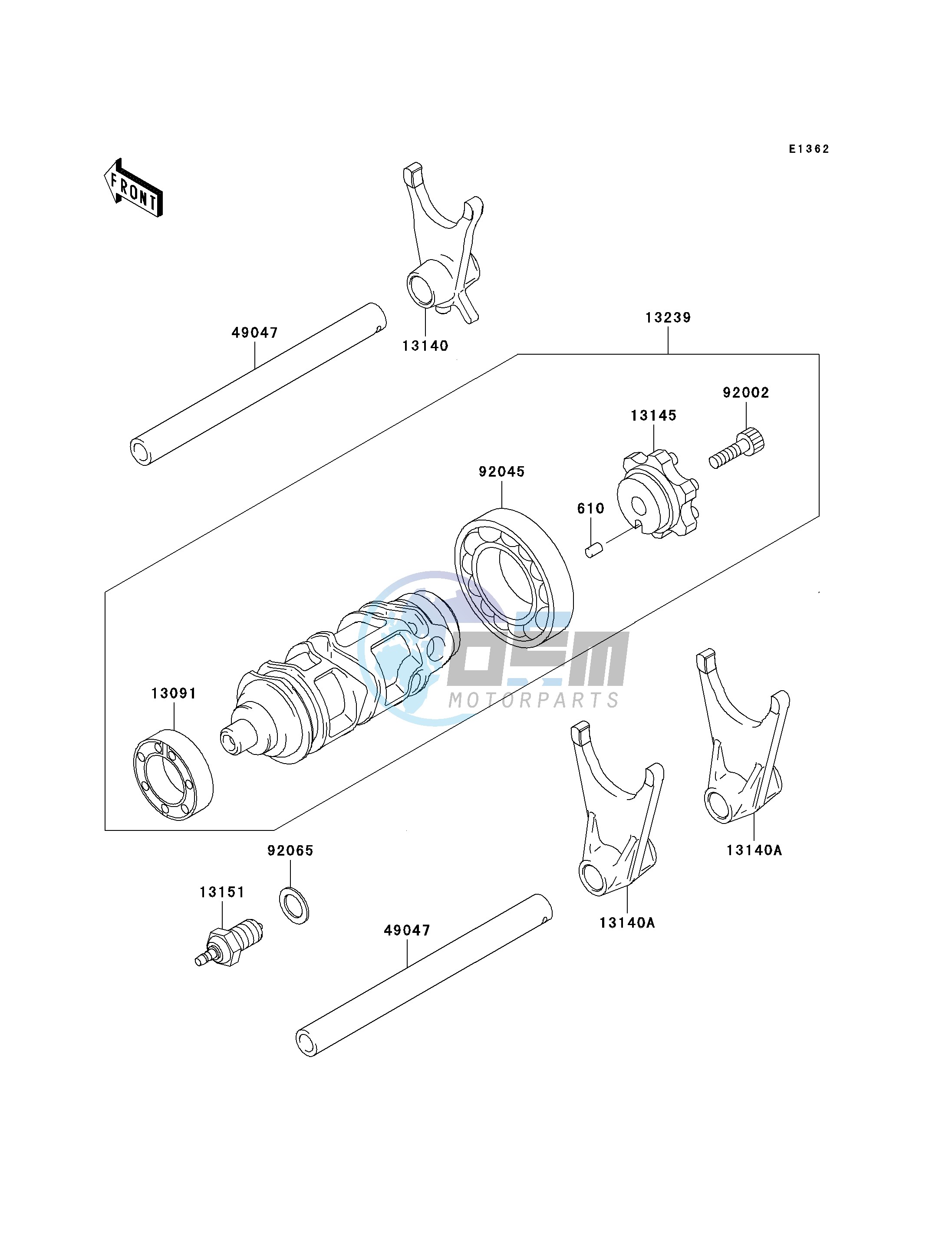 GEAR CHANGE DRUM_SHIFT FORK-- S- -