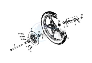 XS125-K drawing FRONT WHEEL