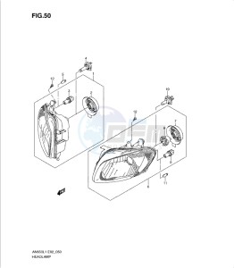 AN650 drawing HEADLAMP (AN650AL1 E51)