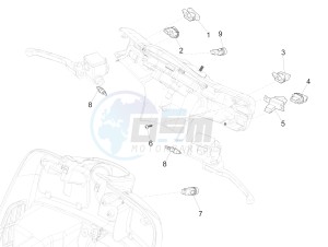 GTS 300 ie ABS (APAC) drawing Selectors - Switches - Buttons