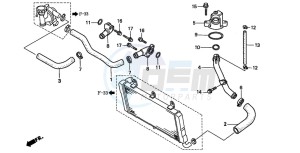 ST1100 drawing WATER PIPE (ST1100T/V/W/AT/AV/AW)