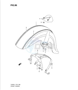 VL800 drawing FRONT FENDER (VL800CL1 E24)