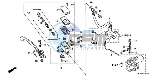 FR. BRAKE MASTER CYLINDER (VFR800A)