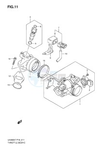 UH200G BURGMAN EU drawing THROTTLE BODY