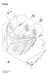 DL650 (E2) V-Strom drawing HEADLAMP (DL650AL1 E24)