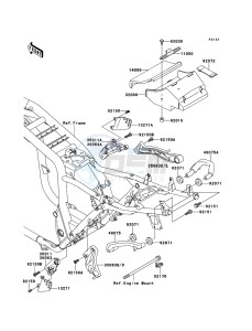 ZRX1200R ZR1200-A5H FR GB XX (EU ME A(FRICA) drawing Frame Fittings