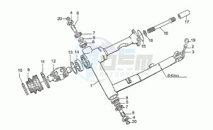 GT 1000 drawing Swing arm, 2nd s., 45 mm