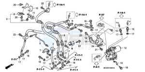 VFR800A9 Ireland - (EK / ABS MME TWO) drawing FRONT BRAKE HOSE (VFR800A)