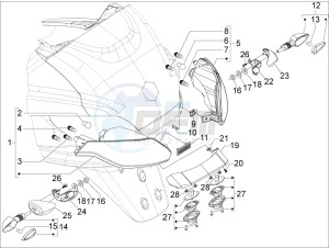 MP3 400 ie lt MP3 400 ie lt Sport drawing Tail light - Turn signal lamps