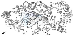 CB1300F1 CB1300SUPER FOUR drawing WIRE HARNESS/IGNITION COI L (CB1300/A)