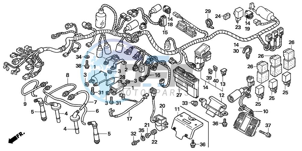 WIRE HARNESS/IGNITION COI L (CB1300/A)