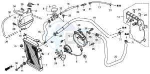 FJS600A 400 SILVER WING drawing RADIATOR