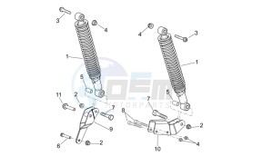 Scarabeo 300 Light e3 drawing Rear Shock absorber