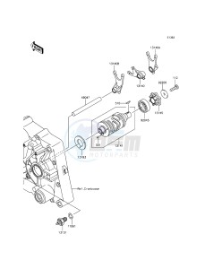 KLX125 KLX125CGF XX (EU ME A(FRICA) drawing Gear Change Drum/Shift Fork(s)