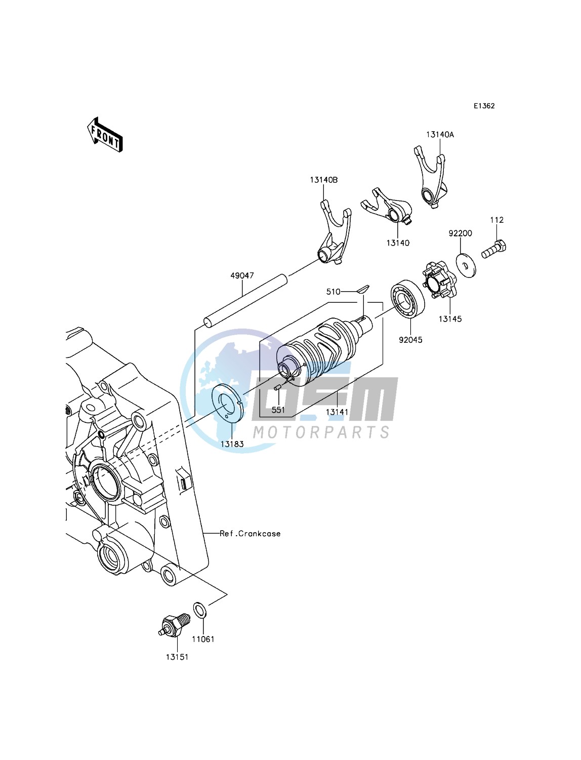 Gear Change Drum/Shift Fork(s)