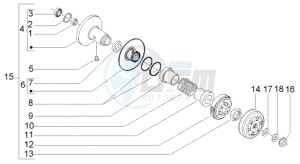 Liberty 125 Leader RST ptt(F) France drawing Driven pulley