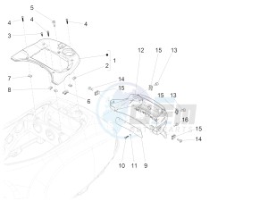 LX 125 4T 3V IGET NOABS E3-E4 (APAC) drawing Rear cover - Splash guard