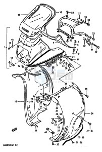 GSX550E (F-G-H) drawing COWLING (GSX550EFG)