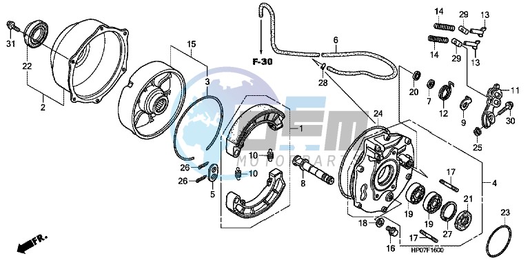 REAR BRAKE PANEL