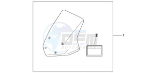 NC700SD NC700S Europe Direct - (ED) drawing KIT WINDSCREEN