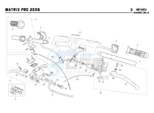 RS2-50-MATRIX-PRO-ORANGE drawing HANDLEBAR - CONTROLS