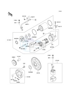 ZX 600 J [ZZR600] (J4) J4 drawing STARTER MOTOR