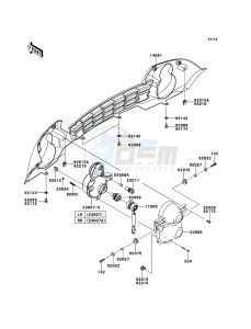 MULE_610_4X4 KAF400AEF EU drawing Headlight(s)