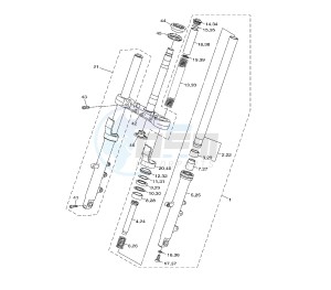 XJ6-S DIVERSION 600 drawing FRONT FORK