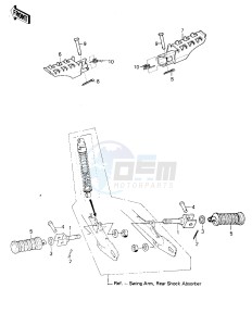 KL 250 A [KLR250] (A3-A4) [KLR250] drawing FOOTRESTS