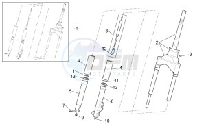 Scarabeo 50 4T 4V drawing Front Fork