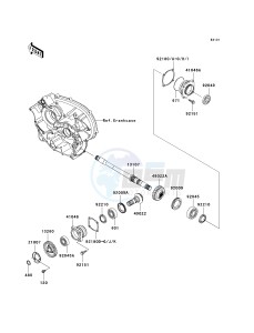 KVF 700 A [PRAIRIE 700 4X4] (A6F) A6F drawing FRONT BEVEL GEAR