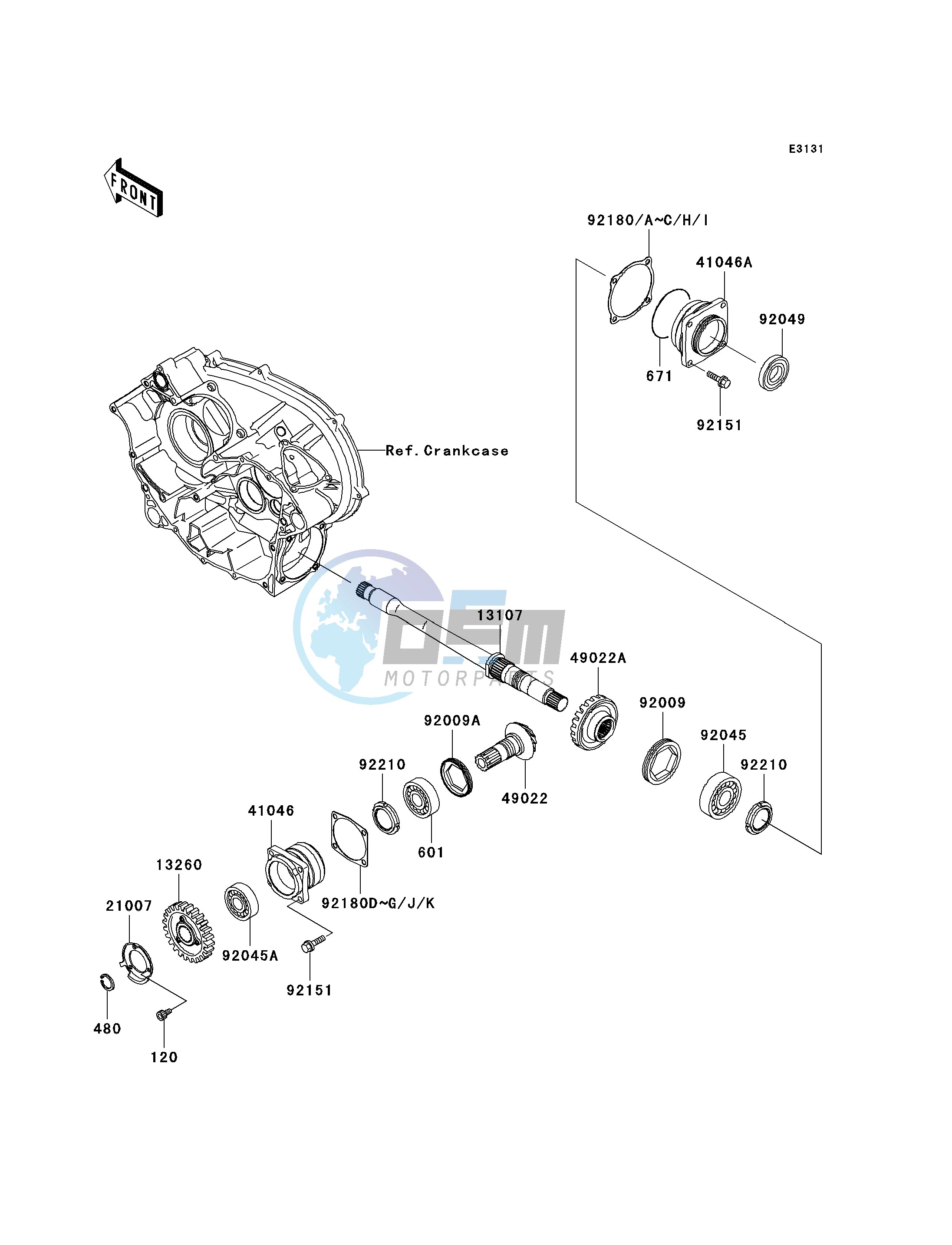 FRONT BEVEL GEAR