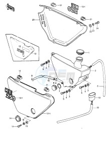 KE 250 B (B1-B3) drawing SIDE COVERS_OIL TANK