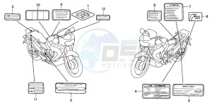 XL650V TRANSALP drawing CAUTION LABEL